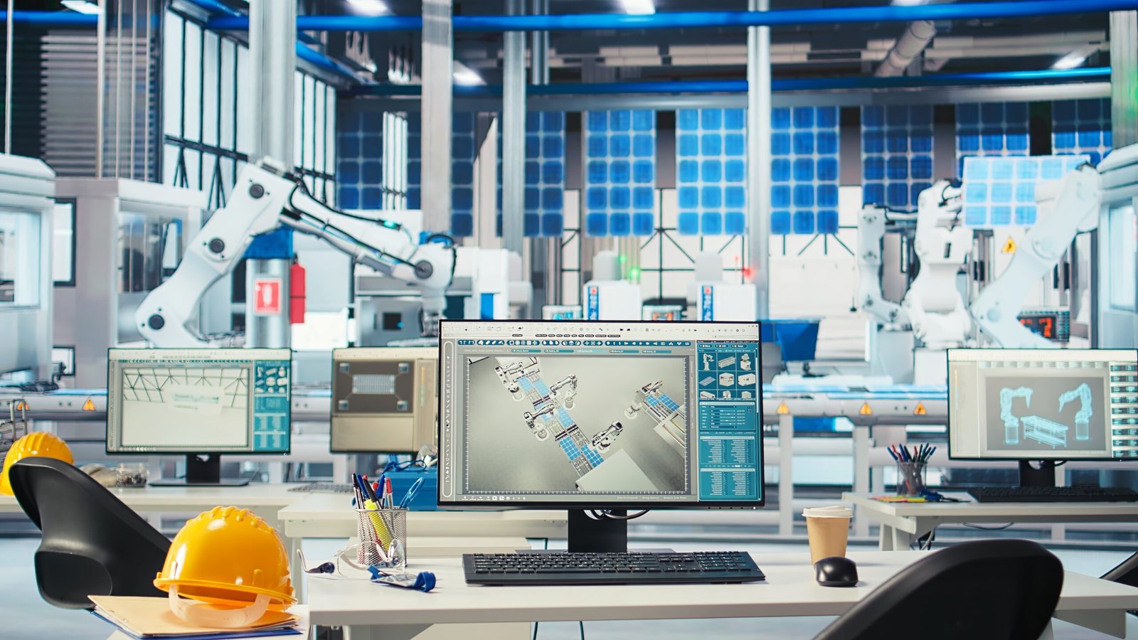 computer in solar panels manufacturing plant troubleshooting technical issues